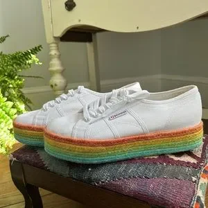 Superga 2790 Superga 279 Rainbow Rainbow Platform Sneakers Rainbow